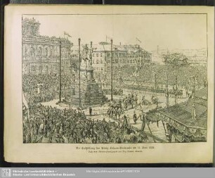 Die Enthüllung des König Johann-Denkmals am 18. Juni 1889