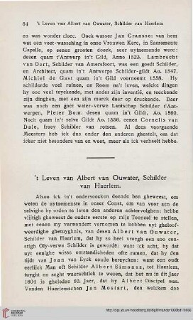 ‘t Leven van Albert van Ouwater, Schilder van Haerlem