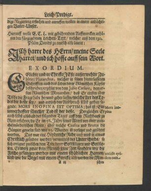 Leichen-Text/ welcher auß dem 130. Psalm Davids zu teutsch also lautet: