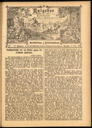 Ausgabe vom Sonntag, den 04. September 1904.
