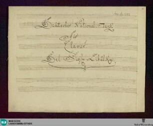 Deutsche Tänze - Don Mus.Ms. 1222 : pf; C