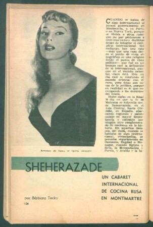 Shéhérazade - un cabaret internacional de cocina rusa en Montmartre