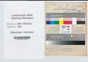 Entnazifizierung Hermann Obermeier, geb. 16.09.1893 (Gesellschafter)