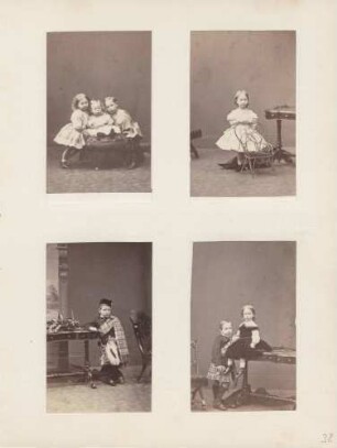 links oben: Unbekannt (3 Kinder) rechts oben: Unbekannt (Mädchen) links unten: Unbekannt (Knabe) rechts unten: Unbekannt (2 Kinder)