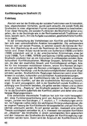 48-64, Konfliktregelung im Strafrecht