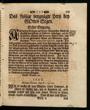 379-392, Das frölige vergnügte Hertz bey Gottes Segen
