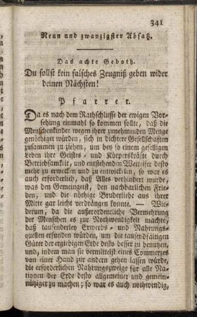 Das achte Geboth.