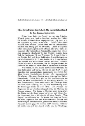 Eine Schulreise des D.L.E.Hs. nach Schottland : in den Sommerferien 1905
