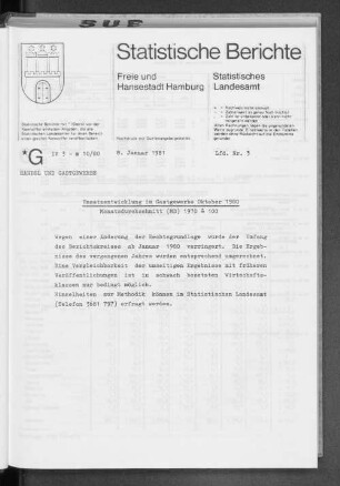 Umsatzentwicklung im Gastgewerbe Oktober 1980 : Lfd. Nr. 3