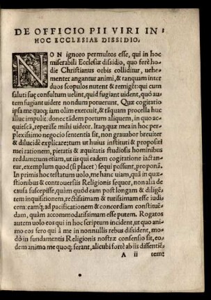 De Officio Pii Viri In Hoc Ecclesiae Dissidio.