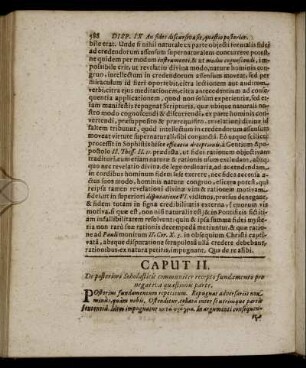 Caput II. De posteriori Scholasticis communiter recepto fundamento pro negativa quæstionis parte.
