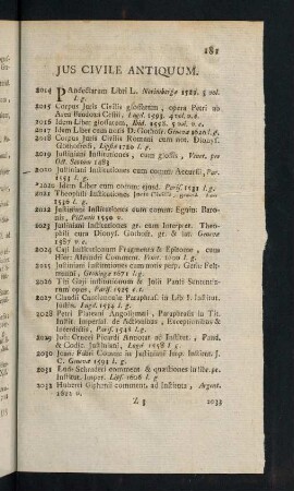 181-267, Jus Civile Antiquum