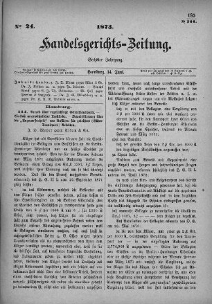 No. 24. 14. Juni 1873