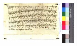 Lehenrevers des Wilhelm von Woellwarth von Hohenroden zu Lauterburg gegen Abt Johann II. zu Ellwangen um die Lehen zu Baiershofen, die Weiler Bernlohe und Röthardt, einen Hof zu Rötenberg und den Hof Eglof gen., den halben Teil am großen und kleinen Zehnten zu Ober- und Unterböbingen, das Dorf Killingen und die Güter zu Westhausen