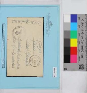Privat-Feldpostbrief, Schiffsname/Landeinheit: Hafenüberwachungsstelle, Feldpostnr. 08286; Frankatur, Mi.-Nr.: [Keine]; Poststempel: Feldpost b 27.8.40; Nebenstempel: Kriegsmarine Hafenüberwachungsstelle