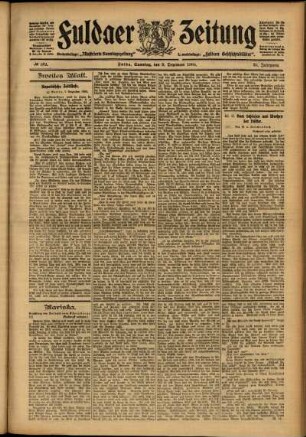 Zweite Ausgabe vom Samstag, den 09. Dezember 1905.