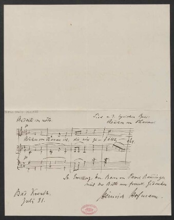 Brief an Pawel-Rammingen : 07.1881