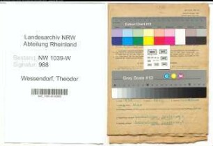 Entnazifizierung Theodor Wessendorf , geb. 26.03.1890 (Friseur)