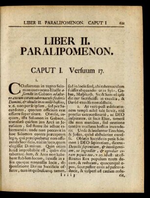 Liber II. Paralipomenon