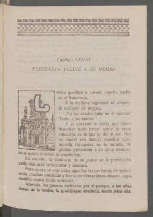 Capítulo LXXVII - Fuensanta vuelve a su hogar