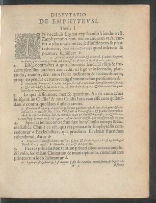 Disputatio De Emphyteusi.