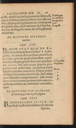 De Mixtione Syllogismorum. Caput XXV.
