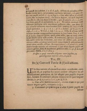 Tit. IV. De (a) Contrariâ Tutelae & (b) utili actione.