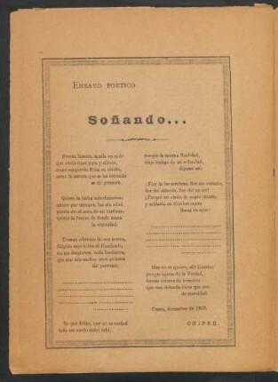 Soñando... : Ensayo Poético