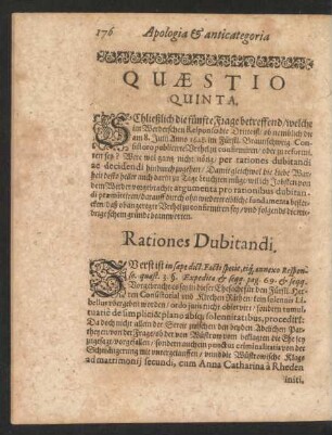 Rationes Dubitandi.