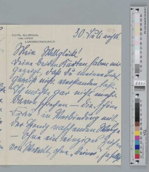 Brief an Richard Dehmel