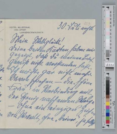 Brief an Richard Dehmel