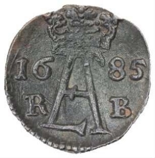 Fundmünze, Pfennig (Schüsselpfennig), 1685
