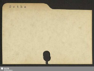 Gotha: [Handschriftenkatalog der RISM-Arbeitsstelle Dresden]