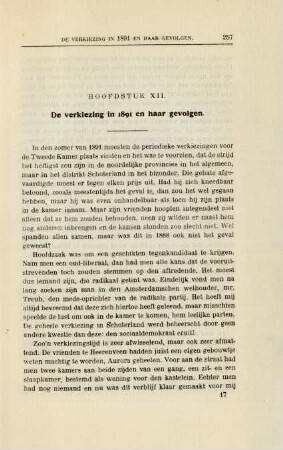 Hoofdstuk XII. De verkiezing in 1891 en haar gevolgen.