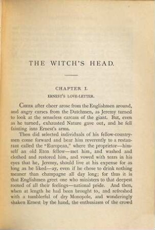 The witch's head : a novel, 2