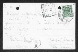 Brief von Hans Kyser an Gerhart Hauptmann