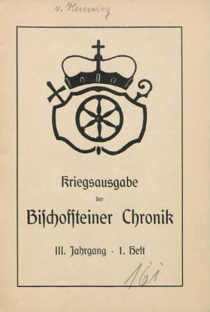 3.1914: Bischofsteiner Chronik