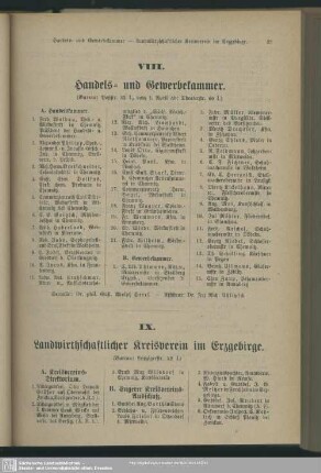 VIII. Handels- und Gewerbekammer