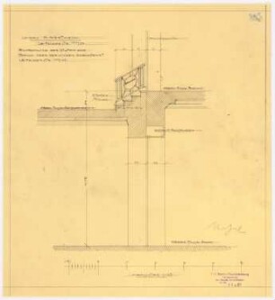 Warenhaus Wertheim, Leipziger Straße, Berlin 1. Bauabschnitt: Stufenanordnung über der Durchfahrt, 1:25