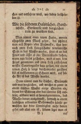 Wie die seidenen Halstücher, Handschuhe, Strümpfe und dergleichen rein zu waschen sind.