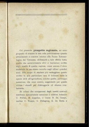 Col presente prospetto ragionato...