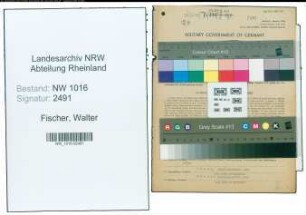 Entnazifizierung Walter Fischer , geb. 13.04.1889 (Kaufmann)