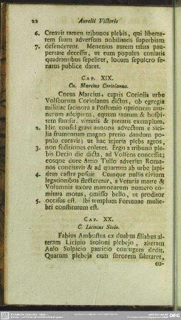 Cap. XIX. Cn. Marcius Coriolanus