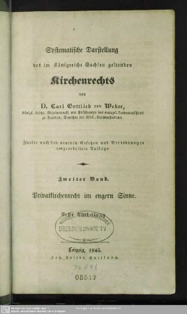 2: Privatkirchenrecht im engern Sinne
