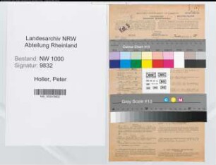 Entnazifizierung Peter Holler, geb. 14.12.1889 (Rangiermeister)