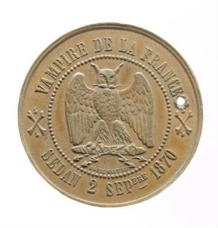 Spottmedaille auf Napoleon III. und die Niederlage bei Sedan