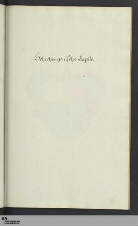 Schechingenische Capelle