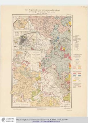 Die Karte von 1789 : Einteilung und Entwickelung der Territorien von 1600 bis 1794 / von Wilhelm Fabricius