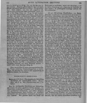 Correspondenz der Schlesischen Gesellschaft für Vaterländische Cultur. Bd. 1. Breslau: Korn 1820