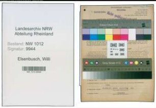Entnazifizierung Willi Elsenbusch , geb. 13.10.1889 (Architekt)